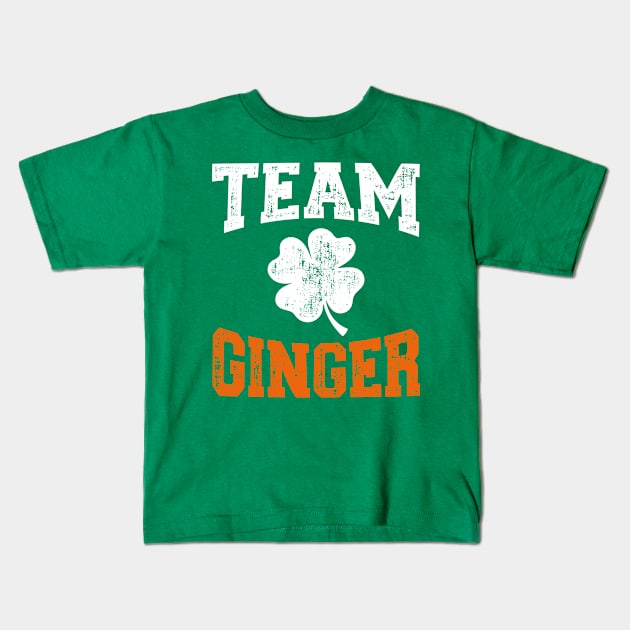 Funny team ginger with shamrock for St Patricks day Kids T-Shirt by Designzz